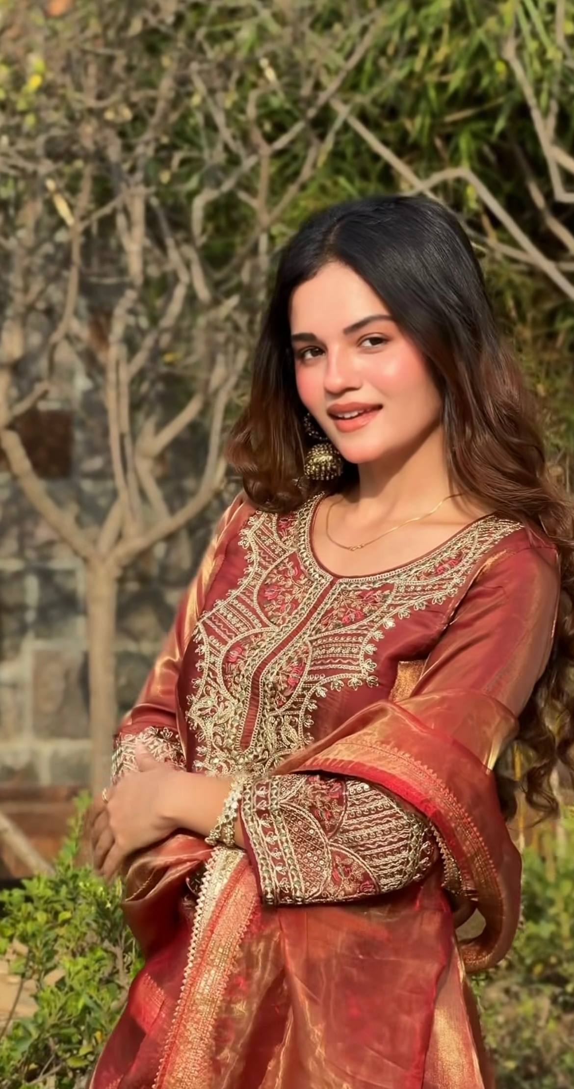 Midnight Terracotta Luminous Salwar Set